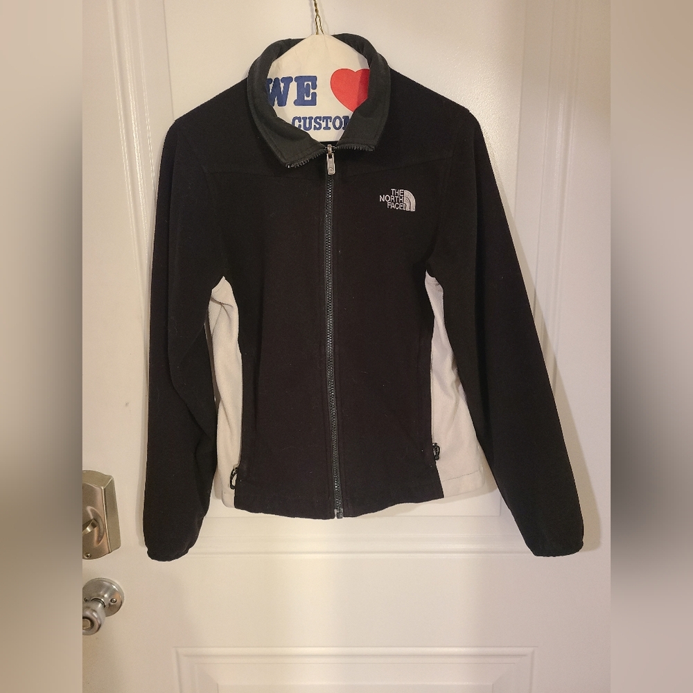 The North Face, Black and White Fleece, XS